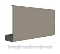 Parasole Rettangolare 210 x 270 cm Protezione Solare Raggi UV Impermeabile Telo Telone Protezione Raggi UV Poliestere Antistrappo Adatte per Piscina Feste e Spazi Esterni, Cachi