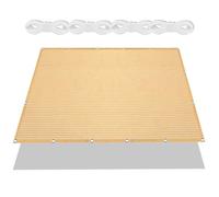 Parasole Rettangolare 300 x 510 cm Anti UV 98% Parasole Rete con Occhielli Fascette Installazione Facile per Balcone, Esterno, Giardino, Terrazza, Sabbia, Color Crema
