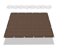 Parasole Rettangolare 300 x 550 cm Anti UV 98% Parasole Rete con Occhielli Fascette Installazione Facile per Balcone, Esterno, Giardino, Terrazza, Sabbia, marrone