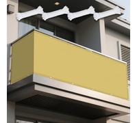 Parasole Rettangolare 310 x 360 cm Protezione Raggi UV Panno Ombreggiante Protezione Raggi UV con Fune e Occhiellato per Esterni per Giardino, Balcone, Giallo sabbia