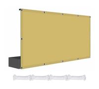 Parasole Rettangolare 320 x 380 cm Protezione Solare Raggi UV Impermeabile Telo Telone Protezione Raggi UV Poliestere Antistrappo Adatte per Piscina Feste e Spazi Esterni, Color Crema