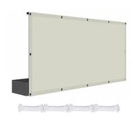 Parasole Rettangolare 330 x 430 cm Protezione Solare Raggi UV Impermeabile Telo Telone Protezione Raggi UV Poliestere Antistrappo Adatte per Piscina Feste e Spazi Esterni, Beige