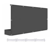 Parasole Rettangolare 390 x 550 cm Protezione Solare Raggi UV Impermeabile Telo Telone Protezione Raggi UV Poliestere Antistrappo Adatte per Piscina Feste e Spazi Esterni, Grigio Scuro