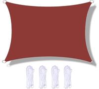 Parasole rettangolare 6 m x 8 m, impermeabile e resistente ai raggi UV, per patio, giardino, ristorante, cortile, posto auto coperto, piscina, migliora lo spazio abitativo all'aperto