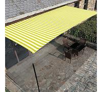 Parasole rettangolare a vela baldacchino in HDPE blocco UV tenda da esterno per giardino, patio, cortile design a strisce resistente, dimensioni: 4 x 5 m, colore: D