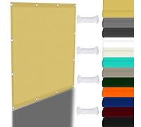 Parasole rettangolare impermeabile 2,6 x 3,5 m, protezione UV con occhielli per giardino, patio, piscina, balcone, colore crema per uso esterno