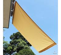 Parasole rettangolare impermeabile, 4,5 x 6 m, antipolvere e antivento, con kit di fissaggio per giardino e cortile, protezione color crema