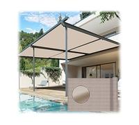 Parasole rettangolare per esterni, 2 x 2,5 m, con angoli rinforzati, 165 g/m², tessuto perfetto per pergole, padiglioni, tettoie, protezione dai raggi UV, resistente alle intemperie, colore beige