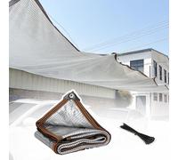 Parasole riflettente in alluminio, 10 x 12 m, con occhielli in alluminio, per pergola, patio, giardino e cortile, protezione dalle piante dalla luce solare
