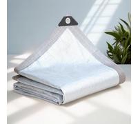 Parasole riflettente in alluminio per auto, giardino e esterni, 6 x 8 m, protezione UV in rete per pergola, tetto, tessuto ombreggiante multiuso per serre e barche