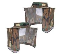 Parasole rigido - 2 pezzi di protezione solare per casco, parasole in rete, traspirante, pieghevole, protezione UV, accessori per casco con striscia riflettente, per campeggio, escursionismo, pesca