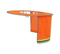 Parasole rigido per cantieri, strisce riflettenti e rete traspirante, protezione UV a tesa larga, per caschi standard, arancione fluorescente/giallo (B)
