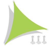 Parasole triangolare impermeabile, 9,6 m, resistente ai raggi UV, verde, per giardino, patio, pergola, protezione solare perfetta per cortili e terrazze