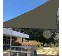 Parasole triangolare personalizzabile da 55 cm, colore antracite, impermeabile, blocco UV al 98%, ideale per esterni, patio, cortile, giardino, tettoia per la protezione della tenda.