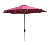Parasoli da giardino ft patio ombrello da giardino esterno protezione UV 8 costole impermeabili e antivento tavolo rotondo parasole, per spiaggia, piscina, mercato, bianco/kaki/verde scuro/vino rosso