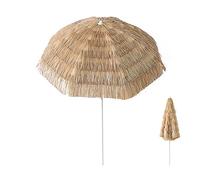 Parasols 1.8M Round Beach Parasol, Tiltable, Hawaiian Simulation Plastic Straw Parasol, Sunshade Garden Parasol Umbrella, for Outdoor Balcony Pavilion Terrace Coffee Tab