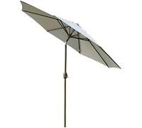 Parasols Gray Patio Garden Table Umbrella with Tilt Wnd Crank, Outdoor Yard, Beach Commercial Event Market, Swimming Pool Side O
