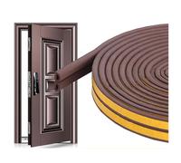 paraspifferi a forma di T, Nastro sigillante for porte e finestre, 9 mm di larghezza x 6 spessore m lunghezza(Brown)