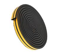 paraspifferi a forma di T, Striscia di tenuta insonorizzante autoadesiva in gomma a forma D(Black)