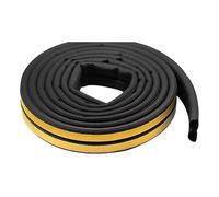 paraspifferi autoadesivi, Nastro paraspifferi autoadesivo a forma di D for porte e finestre(Black)