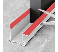 Paraspifferi autoadesivi per porte, protezione acustica, 93 cm, colore bianco, guarnizione in silicone per porta, spessore 3,5 - 5,5 cm, guarnizione per pavimento della porta per il massimo