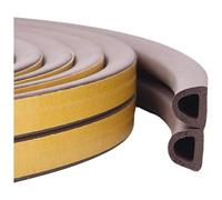 paraspifferi autoadesivi, Striscia di tenuta autoadesiva a forma D for porte e finestre, resistente alle intemperie(Brown)