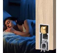 Paraspifferi Automatico Nascosto Per Porta, Camera, Soggiorno E Studio | Corpo Alluminio Con Banda Silicone, Pomello Ottone Regola Altezza Sollevamento, Tiene Stanze Silenziose, Pulite, Efficienti