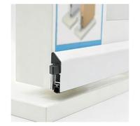 Paraspifferi automatico porta regolabile 30-190 cm casa ufficio | Guarnizione per porta in alluminio con pulsante regolabile, tappo a goccia avvitato(Silver,50in/127cm)