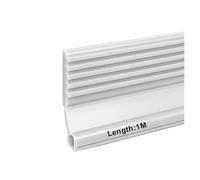 Paraspifferi Door Bottom Sealing Strip 1M Windproof Stopper Guard Rain Weatherstrip Noise Reduction Insulator Sealer Home Hardware(White-B)