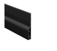 Paraspifferi Door Bottom Self-adhesive Sealing Strip 1M Windproof Stopper Guard Rain Weatherstrip Noise Reduction Insulator Sealer(Black)