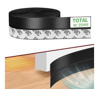 Paraspifferi finestre - guarnizione finestra/porta in silicone nero autoadesivo, isolamento termico, 35MM per fessure ≤ 20MM (Nero)