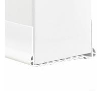 Paraspifferi morbido per porta, 100 cm, doppio strato, colore: bianco | Design a doppio strato, materiale morbido e flessibile, forte bordo di serraggio, si adatta a spazi vuoti di 3,5-7 cm di
