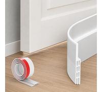 Paraspifferi per la parte inferiore della porta, 1 striscia autoadesiva di tenuta per porta, in silicone, tagliabile, per aria fredda, polvere, luce e rumore, spogliarello per porta d'ingresso, camera
