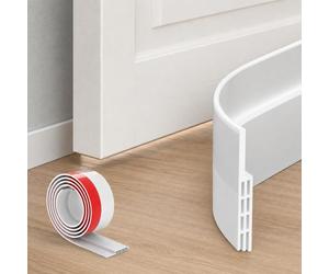 Paraspifferi per la parte inferiore della porta, 1 striscia autoadesiva di tenuta per porta, in silicone, tagliabile, per aria fredda, polvere, luce e rumore, spogliarello per porta d'ingresso, camera