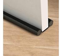 Paraspifferi per porta, colore nero, per la parte inferiore della porta, strisce regolabili per porta, riduzione del rumore, protezione dalle intemperie e pellicola anti- per finestre