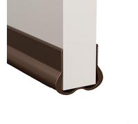 Paraspifferi per porta, in PVC, flessibile, per la parte inferiore della porta, guarnizione sotto la porta, paraspifferi e antirumore, colore marrone