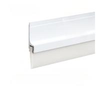 Paraspifferi per porta, isolamento acustico dalla polvere, tagliabile, resistente adesivo, in alluminio, per porte esterne e interne (bianco, 1,120 x 3,8 cm)