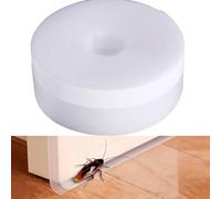 Paraspifferi per porte, 35 mm x 6 m, trasparente, autoadesivo, alta trasparenza, resistente alle intemperie e insonorizzante, guarnizione trasparente per porte interne per bloccare polvere, vento e