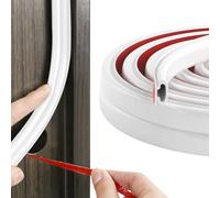 Paraspifferi per porte, 6 m di guarnizione in gomma bianca a forma di D, guarnizione autoadesiva per isolamento del telaio della porta, isolamento acustico per fessure da 2,5 a 5,5 mm