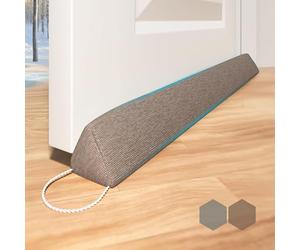 Paraspifferi per porte, 90 cm, guarnizione extra pesante, lavabile, per isolamento acustico di porte e finestre, facile da riporre grazie alla linguetta, marrone