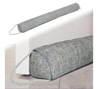 Paraspifferi per porte, 92 cm, pesante paraspifferi per protezione, isolamento acustico di porte e finestre, protezione termica, paraspifferi per porta d'ingresso, guarnizione pesante lavabile (grigio