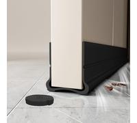 Paraspifferi per porte, 93 cm, 2025, paraspifferi con doppia guarnizione, autoadesivo, guarnizione per porta, isolamento della porta, paraspifferi (nero, 93 cm)