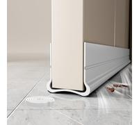 Paraspifferi per porte, 93 cm, paraspifferi con doppia guarnizione, autoadesivo, guarnizione per porta, isolamento delle porte, antivento, paraspifferi (bianco, 93 cm)