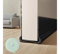 Paraspifferi per porte, autoadesivo, in silicone, per porta di 3,5 - 5,5 cm di spessore, protezione efficace contro correnti d'aria e polvere, tenuta sotto la porta in silicone, per spazio di 0,3 - 3