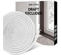 Paraspifferi per porte e finestre, 6 m, spazzola autoadesiva per rimuovere le intemperie, 9 mm x 9 mm, ad alta densità, per porte scorrevoli, antivento, insonorizzate e a risparmio energetico (bianco