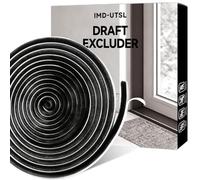 Paraspifferi per porte e finestre, 6 m, spazzola autoadesiva per rimuovere le intemperie, 9 mm x 9 mm, ad alta densità, per porte scorrevoli, antivento, insonorizzate e a risparmio energetico (nero, 9
