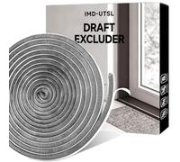 Paraspifferi per porte e finestre, 6 m, spazzola autoadesiva per rimuovere le intemperie, 9 mm x 9 mm, ad alta densità, per porte scorrevoli, antivento, insonorizzate e a risparmio energetico (grigio