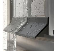 Paraspifferi per porte e finestre, paraspruzzi e barriere d'acqua per finestre, angolo di 135°, con retro adesivo, protezione universale per casa e auto (4 m, 5,5 cm)
