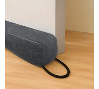 Paraspifferi per porte, paraspifferi con imbottitura in granulato, antivento, in poliestere e cotone PP, paraspifferi per porta di casa contro freddo e polvere (grigio scuro, 92 cm)