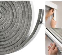 Paraspifferi per porte, paraspifferi per finestre, 5,5 m (lunghezza) x 9 mm (larghezza) x 9 mm (spessore), nastro autoadesivo, blocco spifferi, grigio
